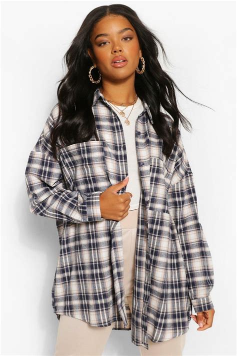 heavyweight oversized flannel shirt women.